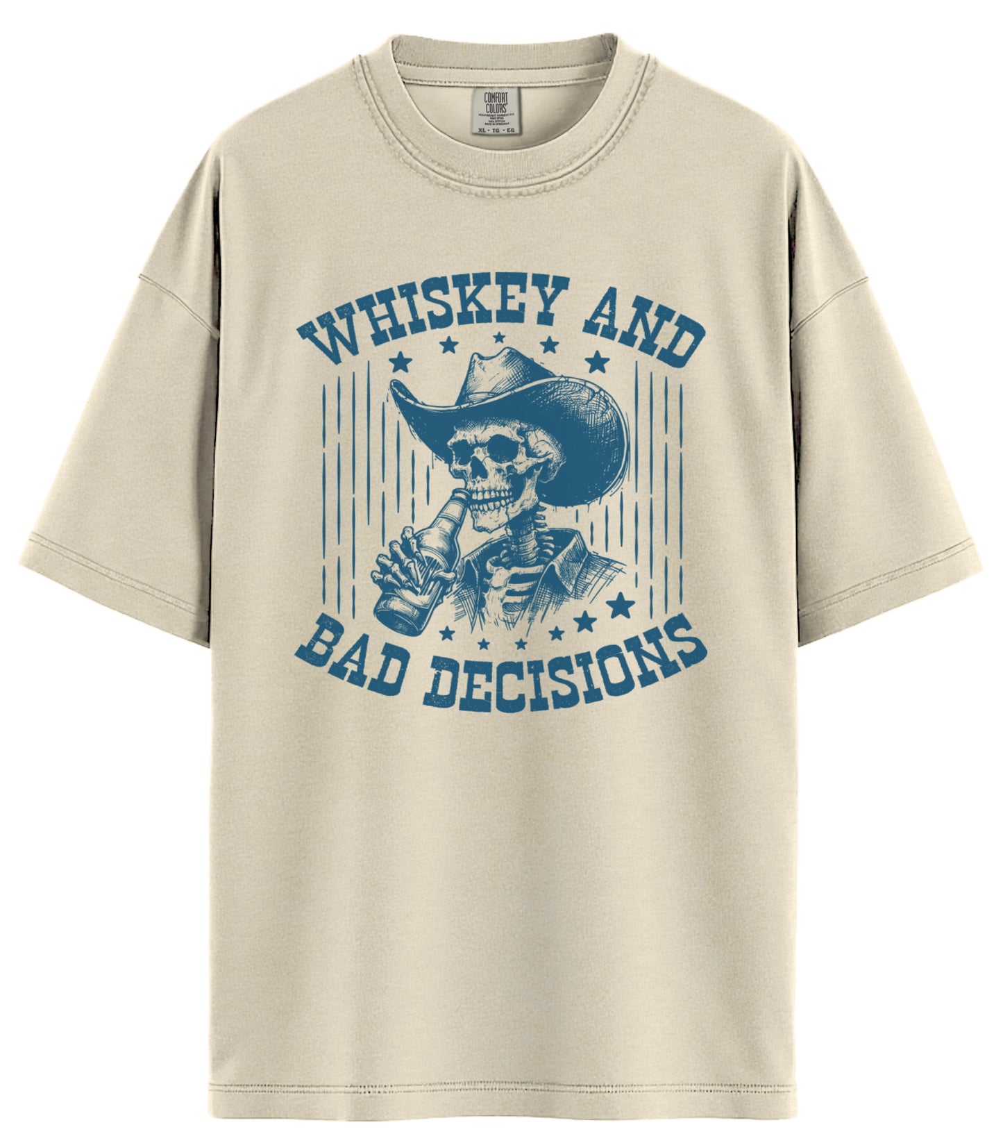 Whiskey and Bad Decisions Comfort Colors T-Shirt