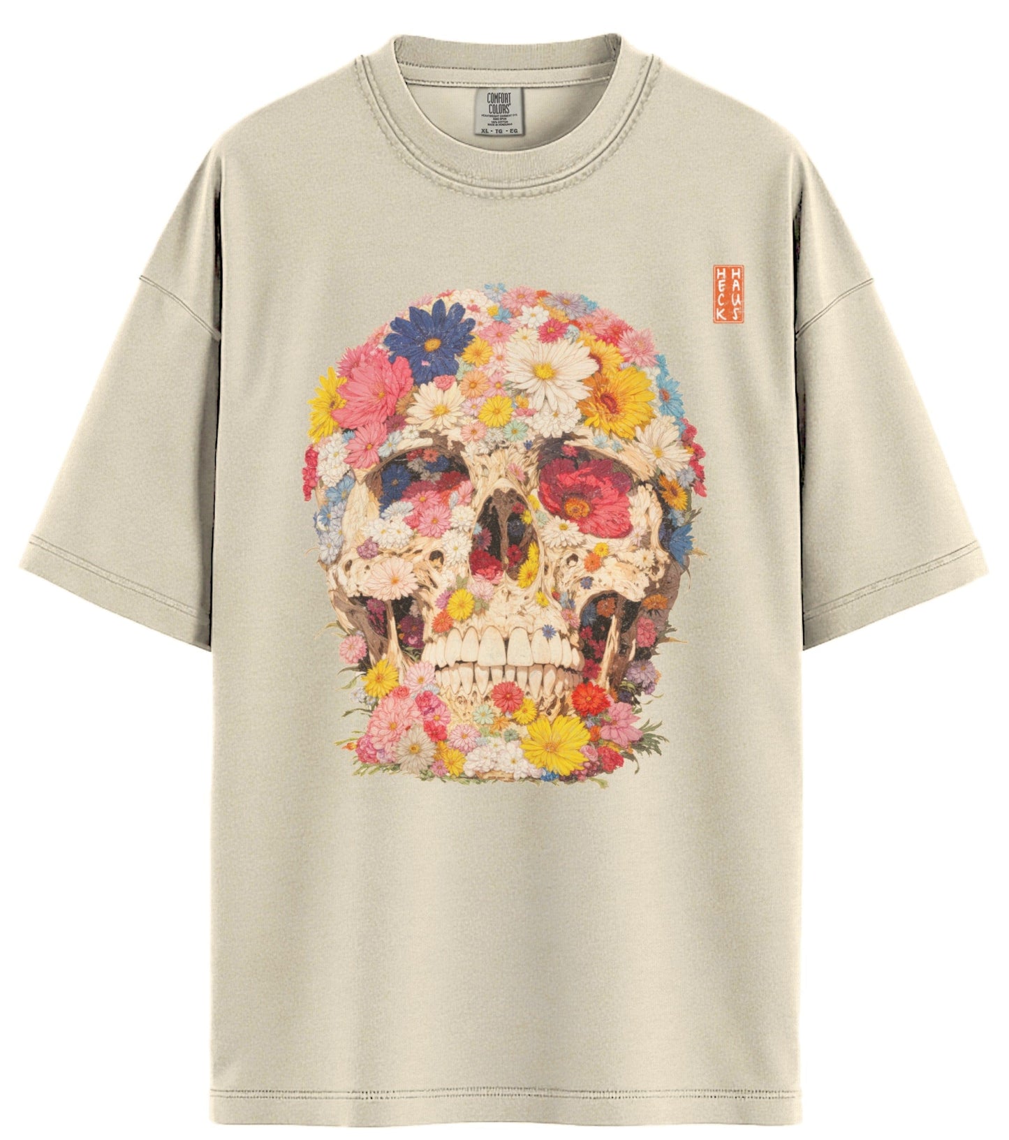 Floral Skull Comfort Colors T-Shirt
