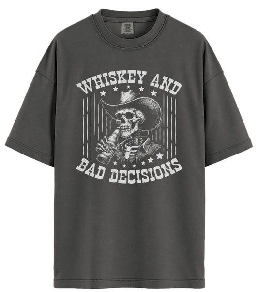 Whiskey and Bad Decisions Comfort Colors T-Shirt