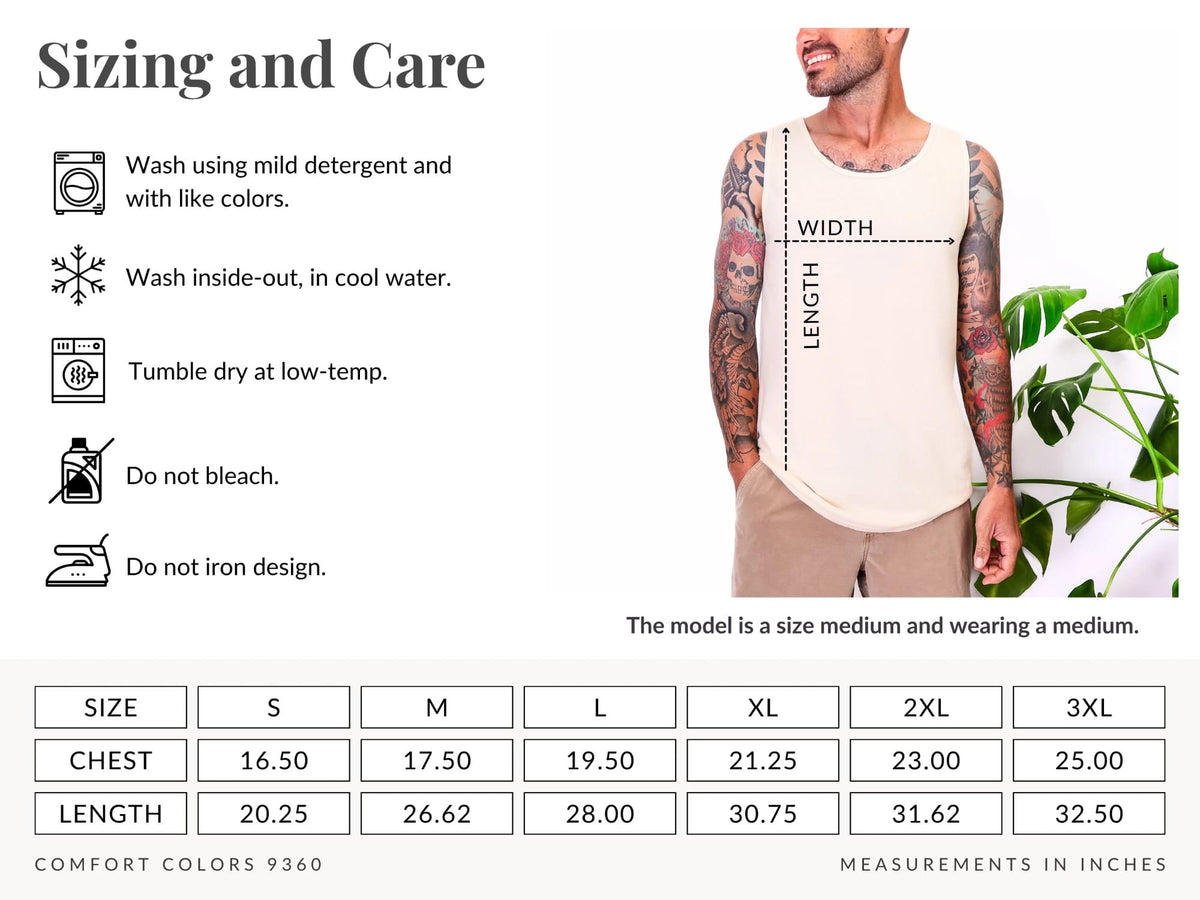 Tank Top size chart